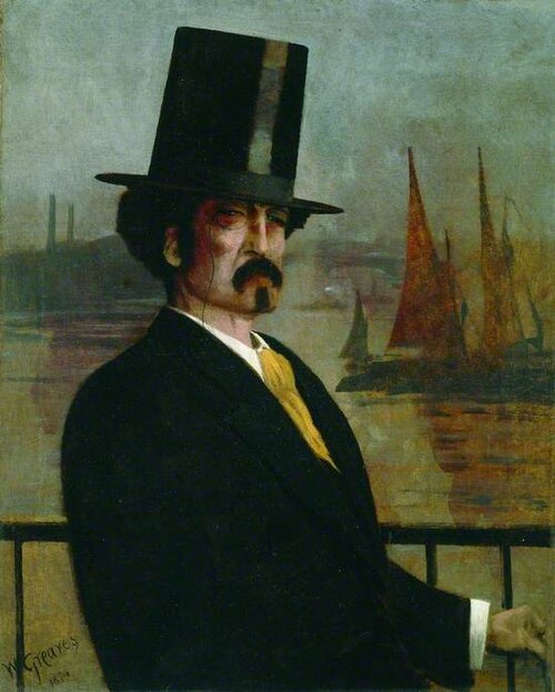 Whistler on the Thames, 1874, Walter Greaves