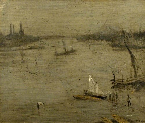 Battersea Reach, Early Morning, London, 1900, Walter Greaves