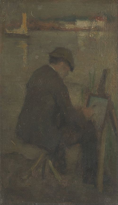 An Artist Painting, 1870, Walter Greaves