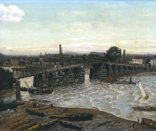 Old Battersea Bridge, 1874, Walter Greaves