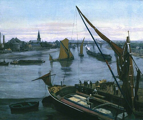 Battersea Reach, 1870, Walter Greaves