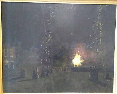 Fireworks, Cremorne Gardens, 1870, Walter Greaves