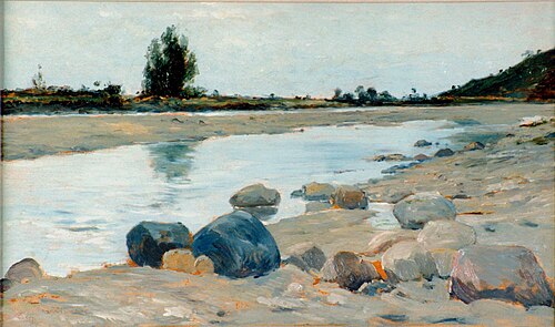 River landscape, 1897, Carl Arp