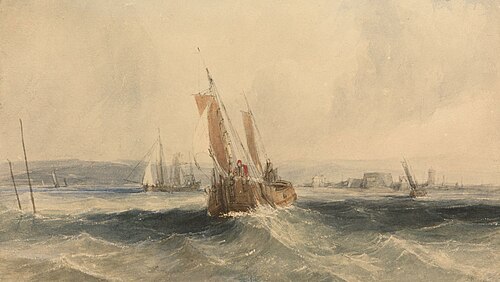 Shipping off the Isle of Wight, , Alfred Gomersal Vickers