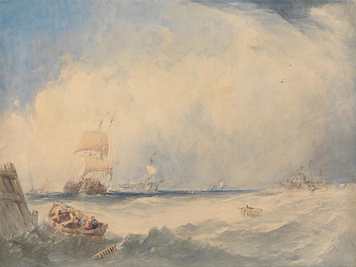 Shipping Scene in the Harbor of Dunkerque, , Alfred Gomersal Vickers