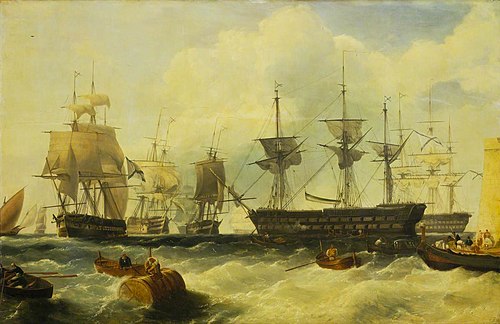 Russian Squadron at Malta, 20 October 1827, , Alfred Gomersal Vickers