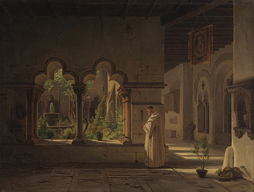 Kreuzgang in San Pablo zu Barcelona, 1836, Wilhelm Gail