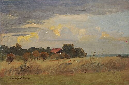 Küstenlandschaft mit aufziehendem Gewitter, 1950, Gustav Bechtolsheim