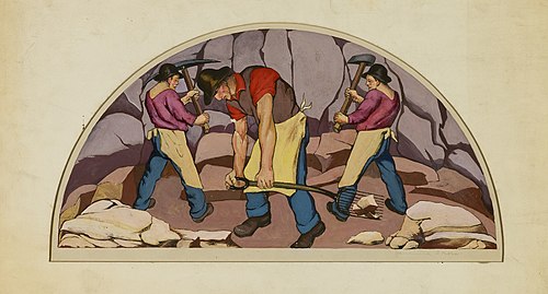 Study for Mural of Rock Breakers, , Henrietta Shore