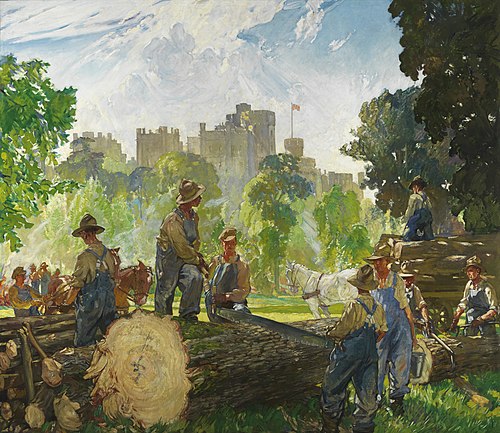 Canadian Foresters in Windsor Park, 1918, Gerald Moira