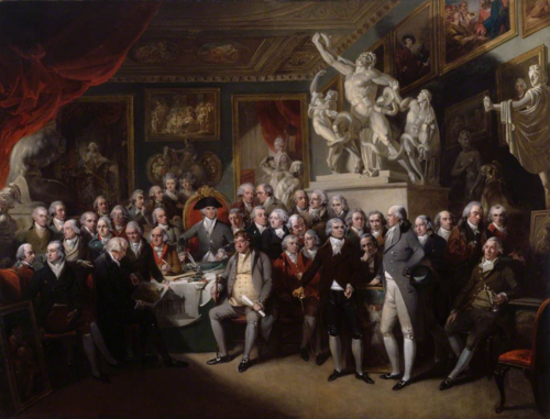 The Royal Academicians in General Assembly, 1795, Henry Singleton