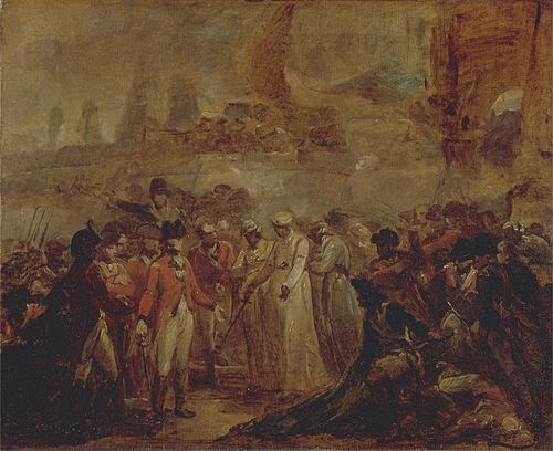 The Surrender of the Two Sons of Tipu Sahib, Sultan of Mysore, to Sir David Baird, 1800, Henry Singleton