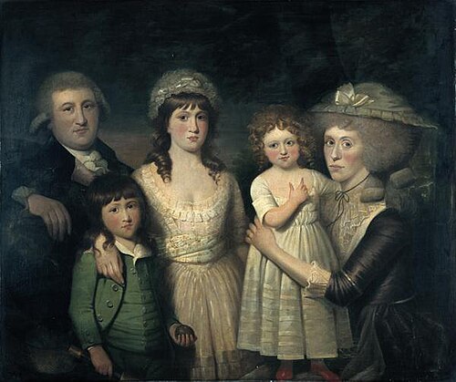 James Boswell and his family, 1786, Henry Singleton