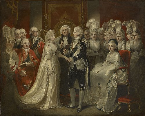 The Marriage of George IV (1762-1830) when Prince of Wales, 1795, Henry Singleton
