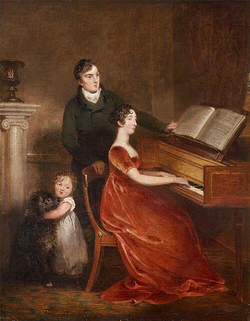 Sir Thomas Dyke Acland, 10th Bt MP (1787-1871), his Wife Lydia Elizabeth Hoare (1786-1856) and their, 1812, Henry Singleton