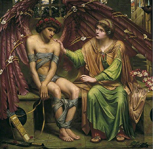Hope Comforting Love in Bondage, 1901, Sidney Harold Meteyard
