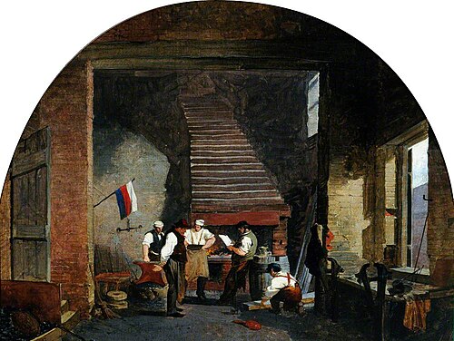 A Smith's Shop, 1856, Godfrey Sykes