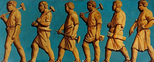 Frieze with Figures (polyptych), , Godfrey Sykes