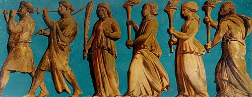 Frieze with Figures (polyptych), , Godfrey Sykes
