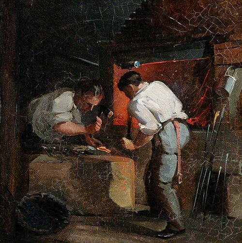 A Blacksmith's Shop, , Godfrey Sykes