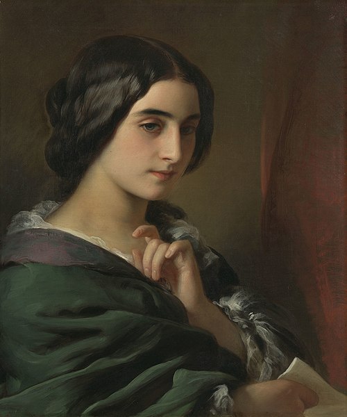 Head of a Young Woman, 1849, Hermann Winterhalter