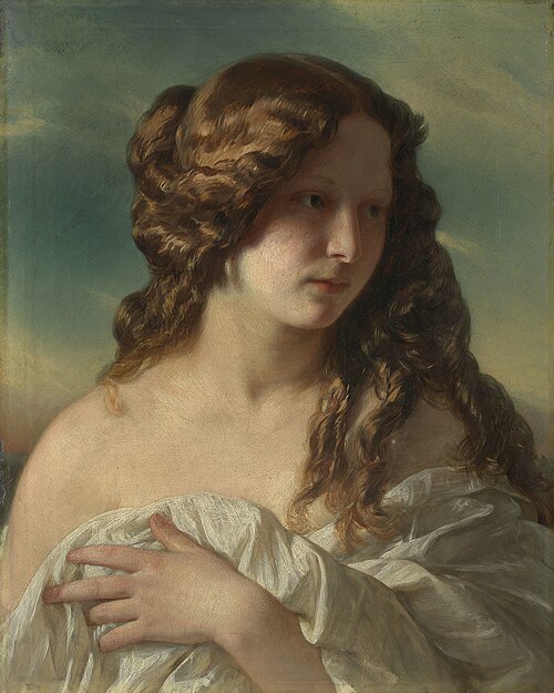 Head of a Young Woman, 1849, Hermann Winterhalter