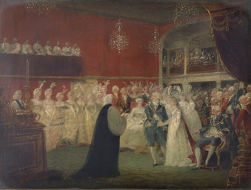 The Marriage of George, Prince of Wales, and Princess Caroline of Brunswick, 1796, William Hamilton