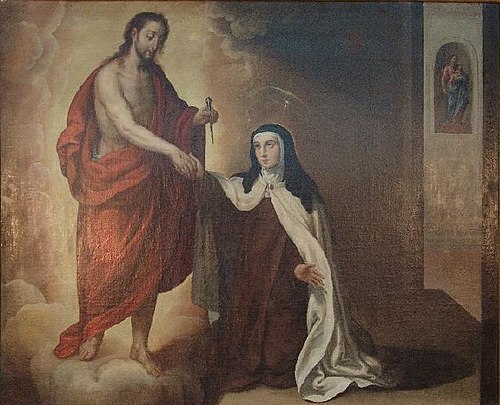 Aparición de Cristo a Santa Teresa de Jesús, 1712, Domingo Chavarito
