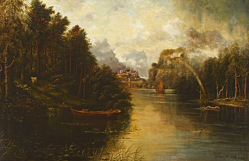 A Tranquil River Landscape, 1893, Hume Nisbet