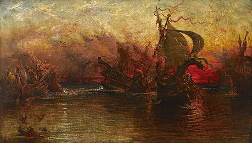 A Classical Sea Battle, 1894, Hume Nisbet