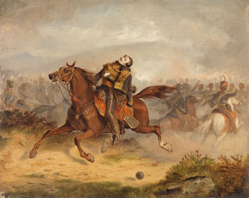 The Charger of Captain Nolan Returning with his Dead Master, 1855, Thomas Jones Barker