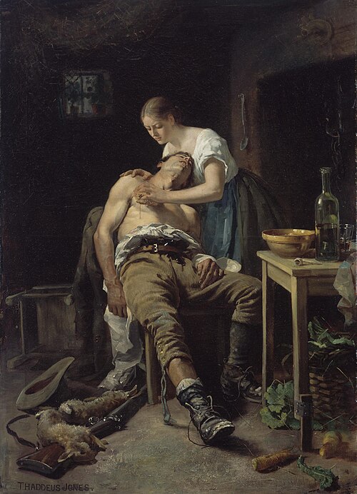 The Wounded Poacher, 1881, Henry Jones Thaddeus