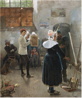 The Friends of the Model, 1881, Henry Jones Thaddeus