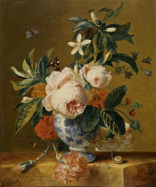 A Vase of Flowers, 1729, Francina Margaretha van Huysum