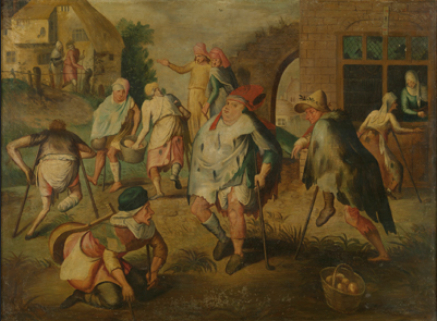 Une cour des miracles, 1550, Maître du Fils prodigue