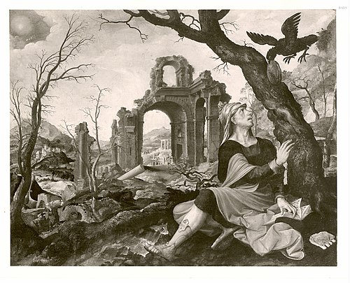 Elias fed by the raven, 1549, Maître du Fils prodigue