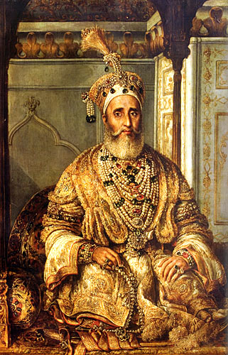 The Grand Mughal of Delhi, 1854, August Schoefft