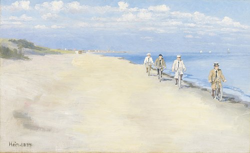 Cyklister i havstokken, 1894, Einar Hein