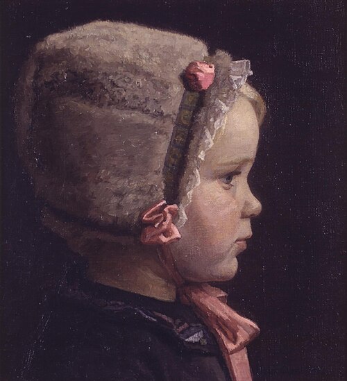 Kunstnerens datter som lille pige, 1912, Einar Hein