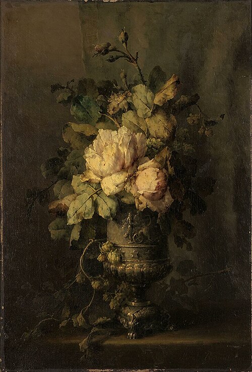 Silver Vase of Flowers, 1882, Margaretha Roosenboom
