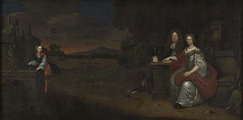 Family portrait of Joost Christoffel van Bevervoorde and Judith Margaretha van Coeverden of the Stoe, , Roelof