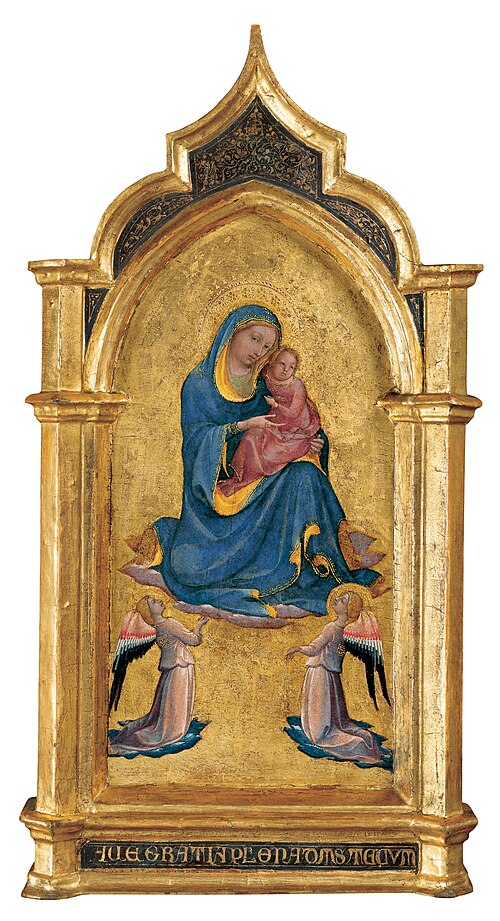 The Madonna of Humility with two Angels, 1420, Lorenzo Monaco