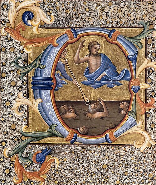 Last Judgment in an Initial C, 1406, Lorenzo Monaco