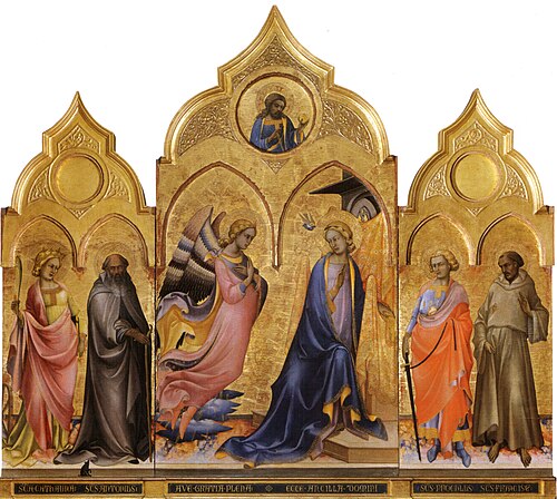 Annunciation Triptych, 1406, Lorenzo Monaco