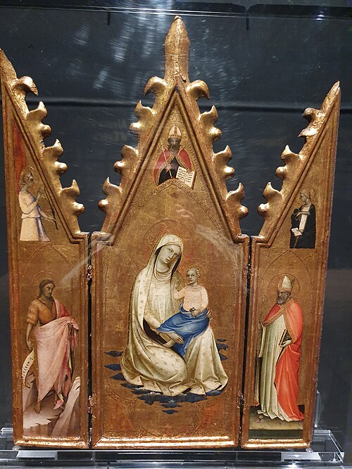 A Virgem com o Menino, Santos e Anunciação, 1400, Lorenzo Monaco