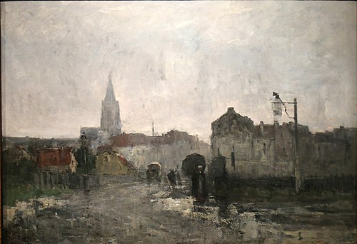 Ixelles, matinée pluvieuse, 1883, Guillaume Vogels