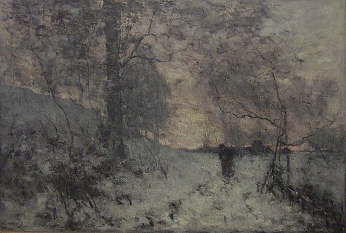 La neige, soir, 1883, Guillaume Vogels
