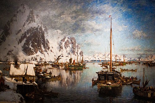 From Svolvær Harbor, 1889, Gunnar Berg