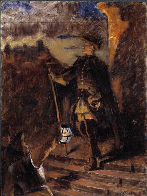 30th November. Sketch, 1896, Gustaf Cederström