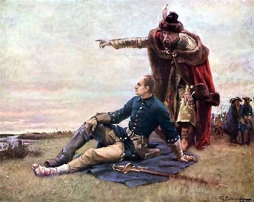 Charles XII of Sweden and Ivan Mazepa after The Battle of Poltava, 1933, Gustaf Cederström
